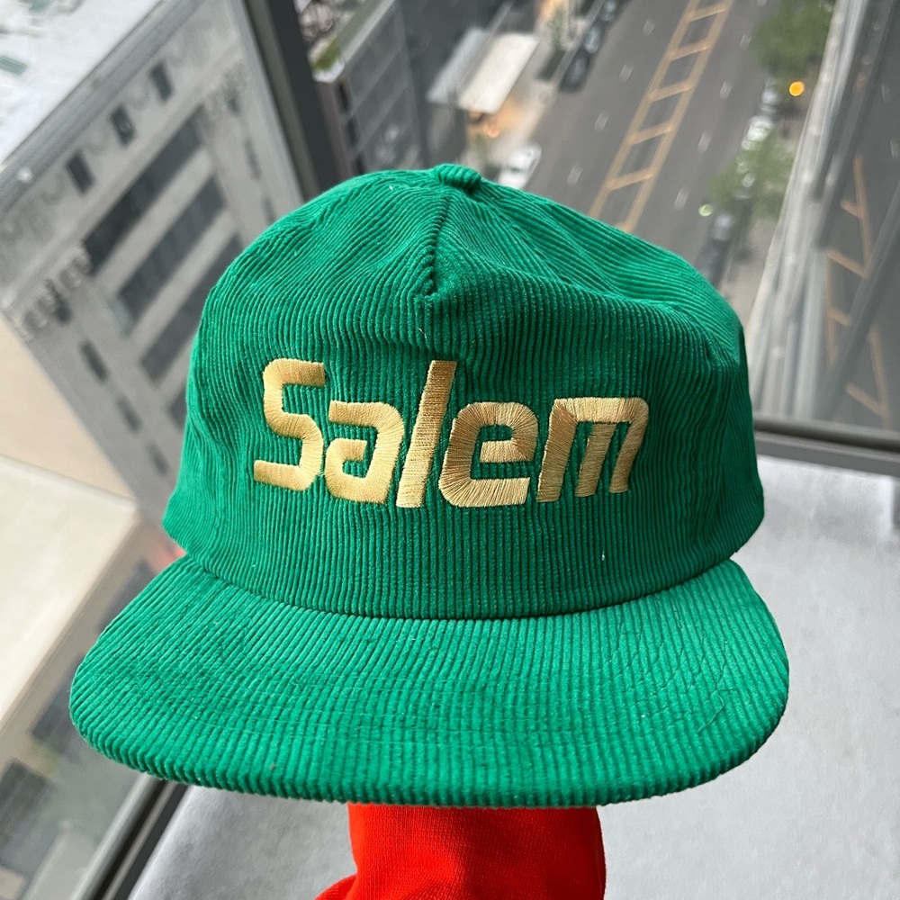 Vintage Green Corduroy Salem Hat
